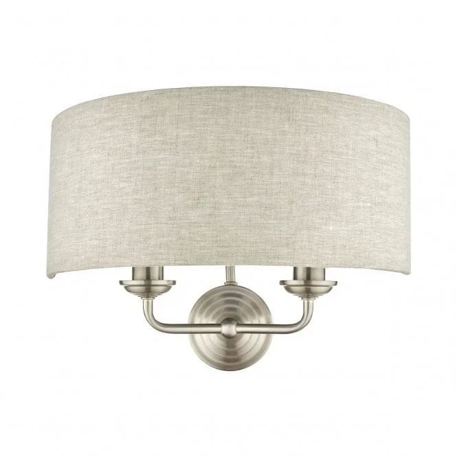 Laura Ashley LA3727712-Q Sorrento Wall Light Satin Nickel