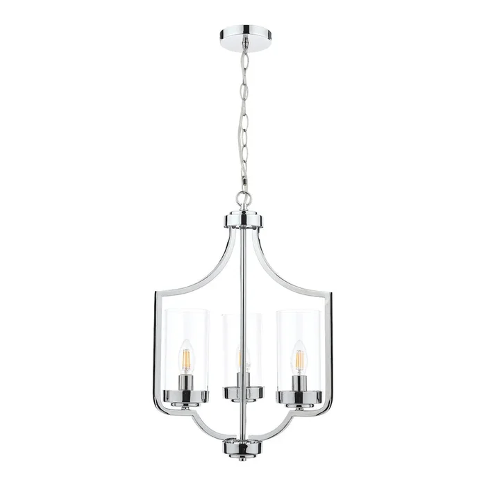 Laura Ashley LA3732582-Q Joseph 3 Light Chandelier Polished Chrome