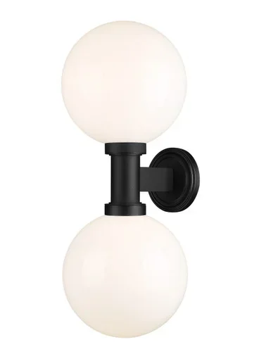 Laurent Two Light Outdoor Wall Sconce (597B2-BK)