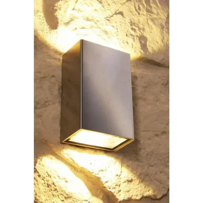Lcd outdoor wall light LED stainless steel, 2-light sources