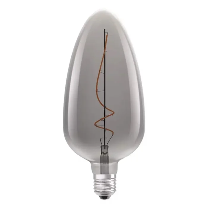 LED 1906 Vintage Smoked Large Candle 4W 140lm ES Dimming Osram