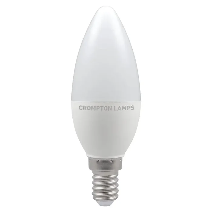 LED Candle 5W SES Opal Cool White Crompton Thermal Plastic Dimmable