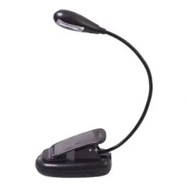 LED Clip-on Book Light Black (battery not included LR44)