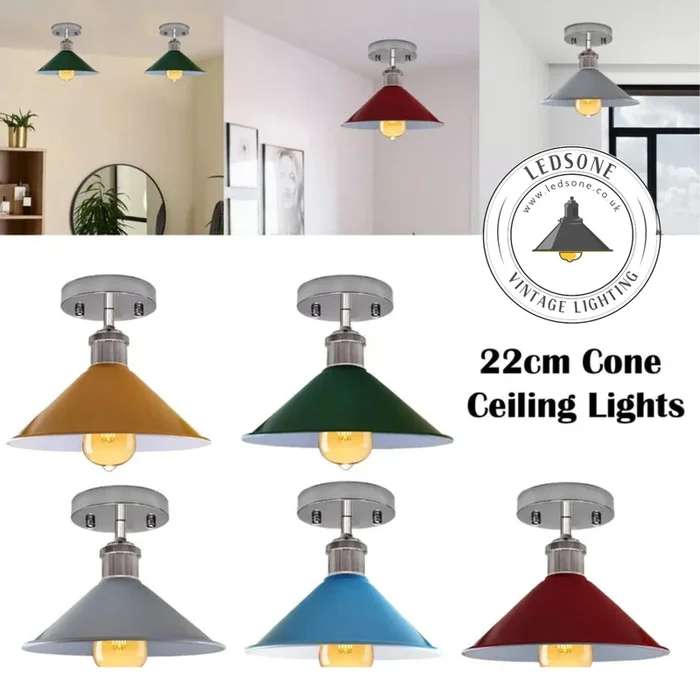 LEDSone Living Room Ceiling Light Industrial Flush Mounted ~ 5754