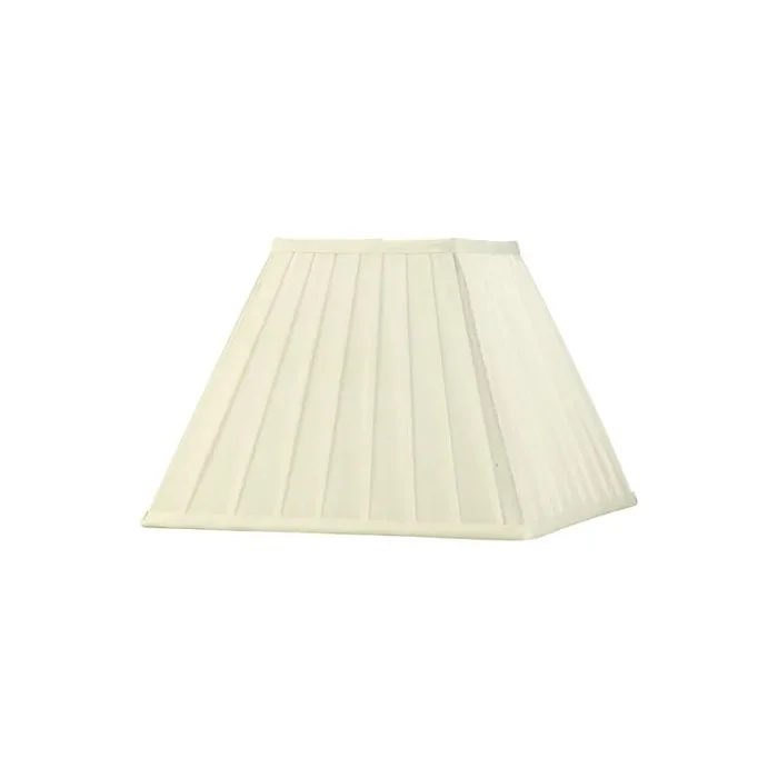 Leela Square Pleated Fabric Shade Ivory 150/300mm x 225mm