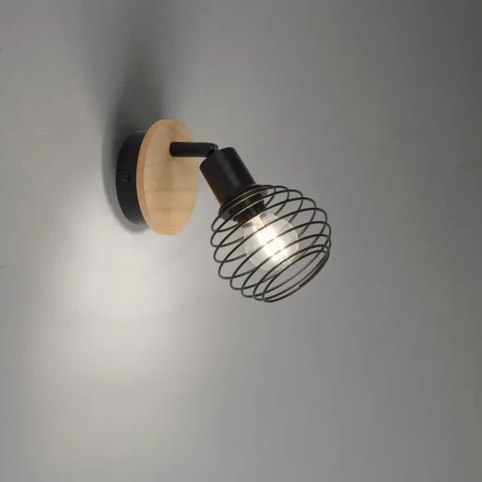 Leuchten-Direkt EUGEN Wall Light Ecru, black, 1-light source