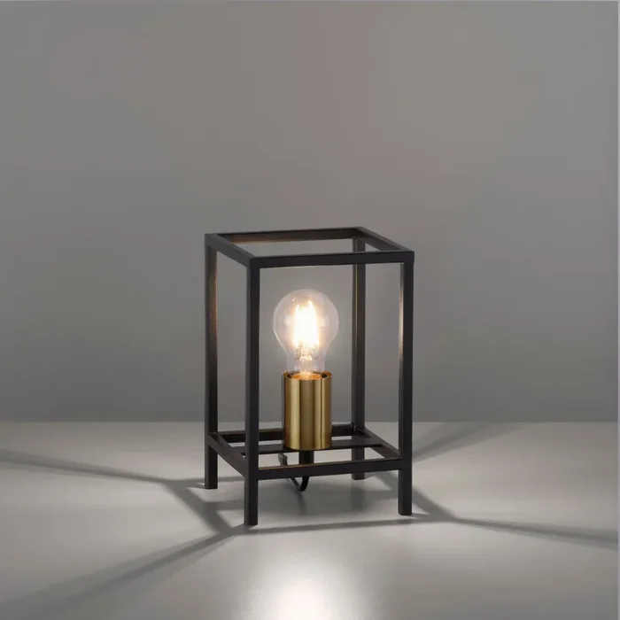 Leuchten-Direkt FABIO Table lamp brass, black, 1-light source