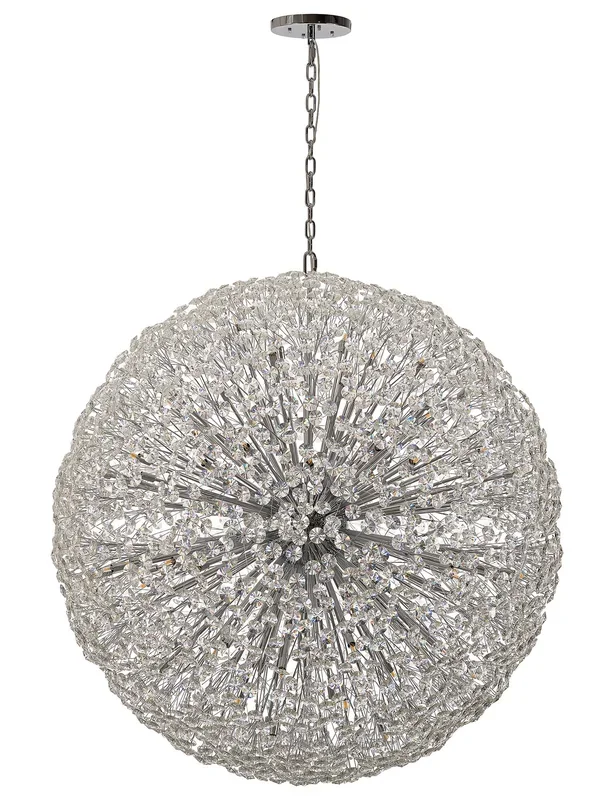 Lightologist Chakkar Pendant 1.5m Sphere 84 Light G9 Polished Chrome / Crystal LO199793