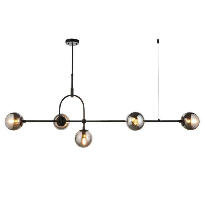 Lightologist Matt black & smoked mirror glass Bar Pendant Light