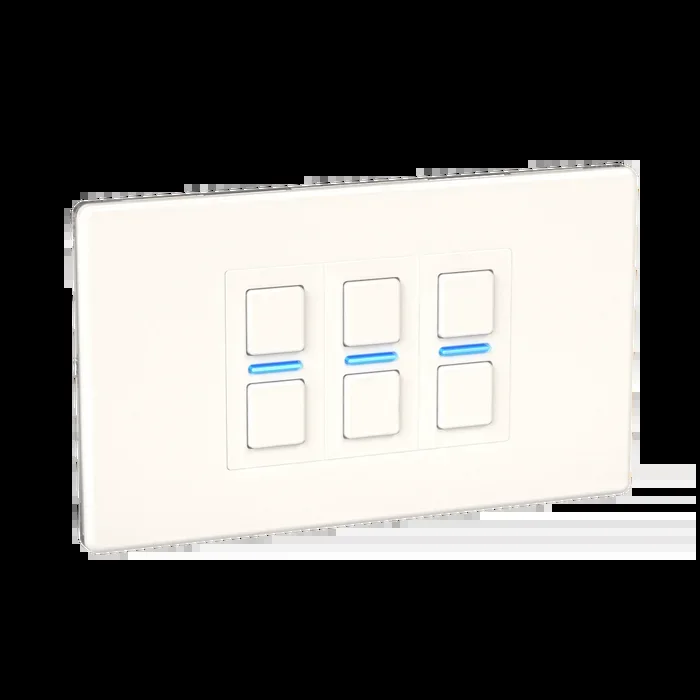 Lightwave Smart Dimmer 3 Gang White Metal LP23WH