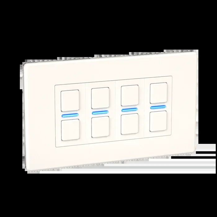 Lightwave Smart Dimmer 4 Gang White Metal LP24WH