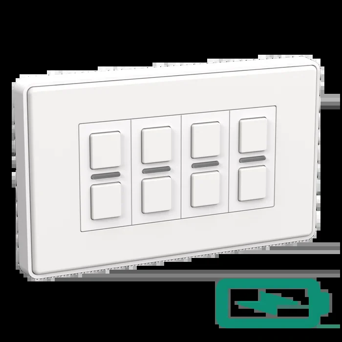 Lightwave Wire-Free Scene Selector 8 Button- White LP54WH