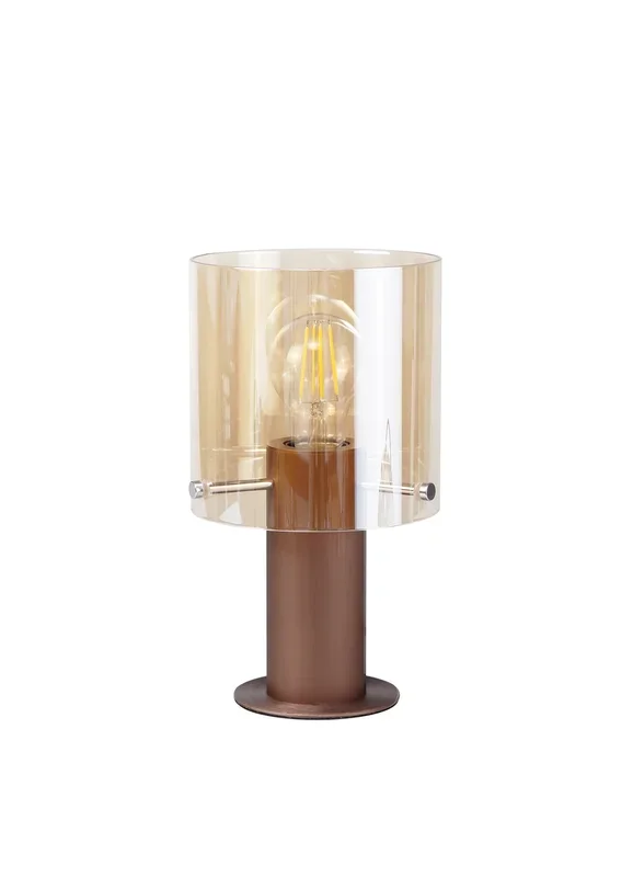 Lois Mocha & Amber Blended Glass Table Lamp