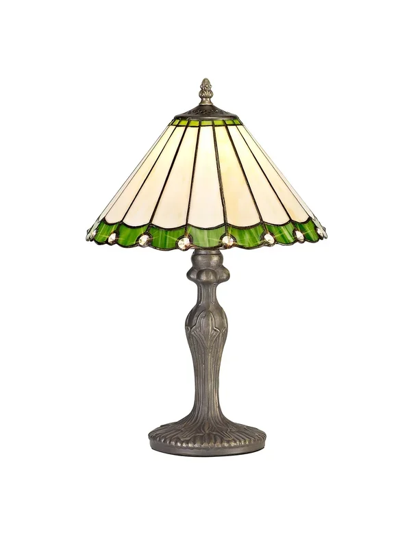 Loren 1 Light Curved Tiffany Table Lamp EM0420-KHSA