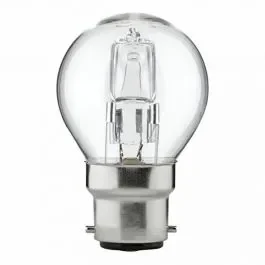 Luminizer 28W = 34W BC/B22 Eco Halogen Golf Ball Clear Halogen, Warm White Dimmable