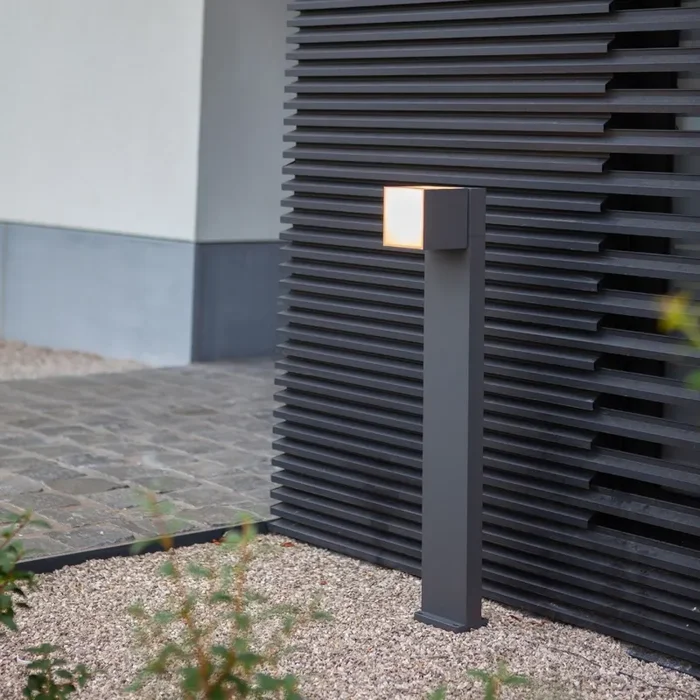 Lutec Cuba LED Adjustable Outdoor Bollard Light – Dark Grey