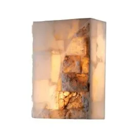 Madrid Double Wall Light with Marble Effect – E14, 2 x 40W Max