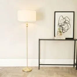 Maggie Candlestick Base Only Floor Lamp in Gold