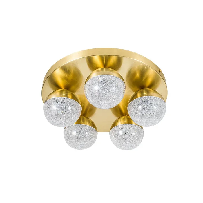 Magnalux Dew 5 Light Satin Brass 5W CCT Bathroom Light Part Number – DEW05SB