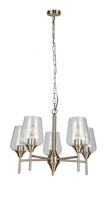 Magnalux Vino 5 Light Antique Brass Ceiling Light Part Number – VIN05AB