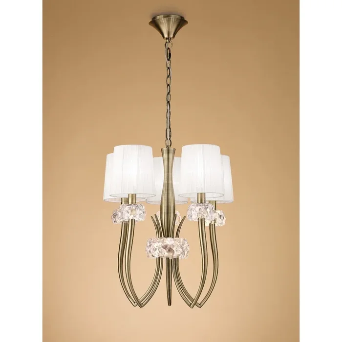 Mantra LOEWE Pendant Light brown, 5-light sources