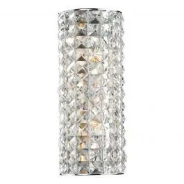 Matrix Crystal Glass Wall Bracket, Chrome 2x G9 25W (LED compatible)