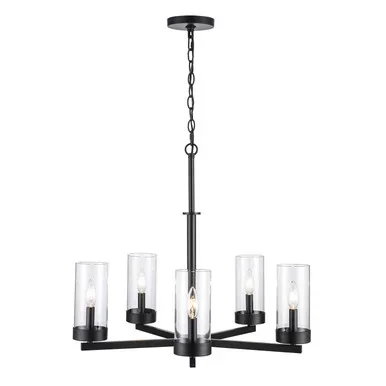 Meadowlark Five Light Chandelier (71735 BK)
