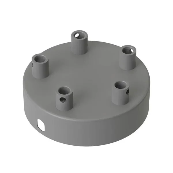 Metal Ceiling Rose Pendant 100mm 5 Hole Concrete Calex