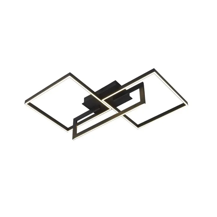 Mural Rectangular Ceiling, 48W LED, 3000K, 3840lm, IP20, Matt Black, 3yrs Warranty