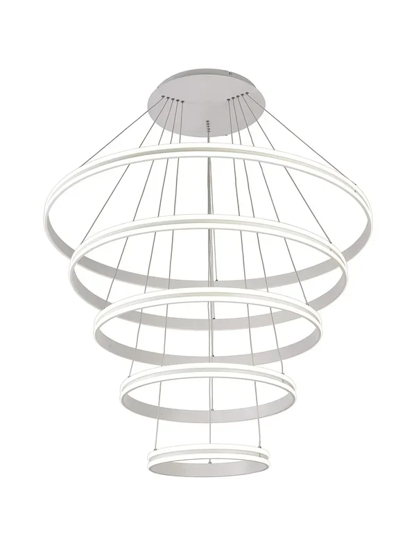Nolte 5 Ring LED Pendant, White, EMHW9999-HSA