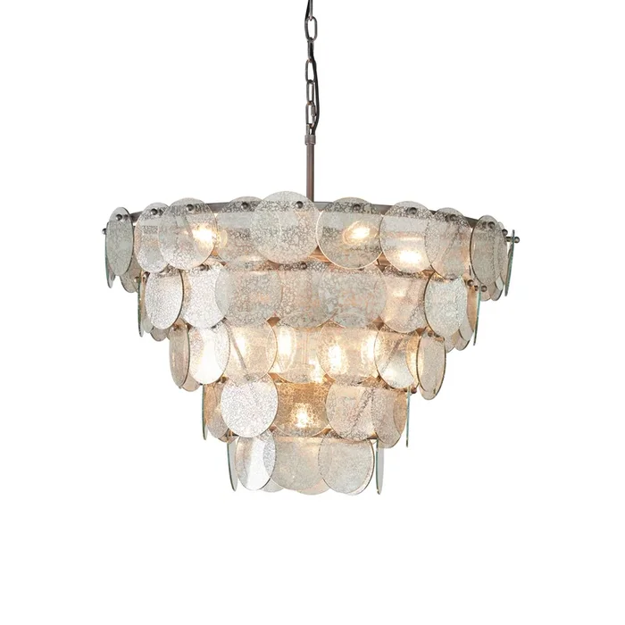 NOV933102 Novello 9 Light Pendant Antique Silver