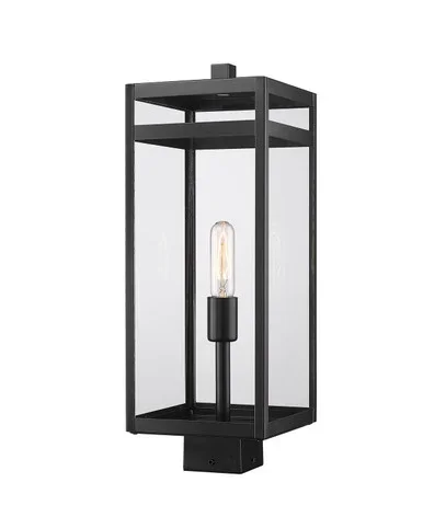 Nuri One Light Outdoor Post Mount Fixture (596PHBS-BK)