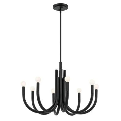 Odensa Eight Light Chandelier (52550BK)