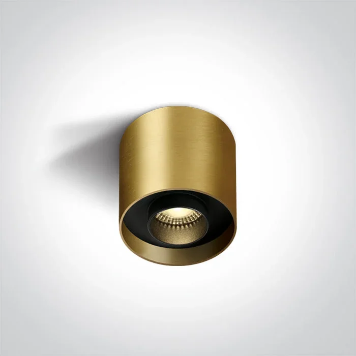 One Light 12108D/BBS/W BRUSHED BRASS LED 8W WW IP20 230V DARK LIGHT