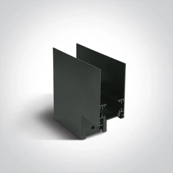 One Light 42012C/B Black Corner Wall to Wall (Outer) for 42001 / 42002 48V Magnetic Track System