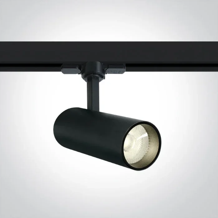 One Light 65642AT/B/C BLACK COB LED 10W CW TRACK SPOT 38deg 230V