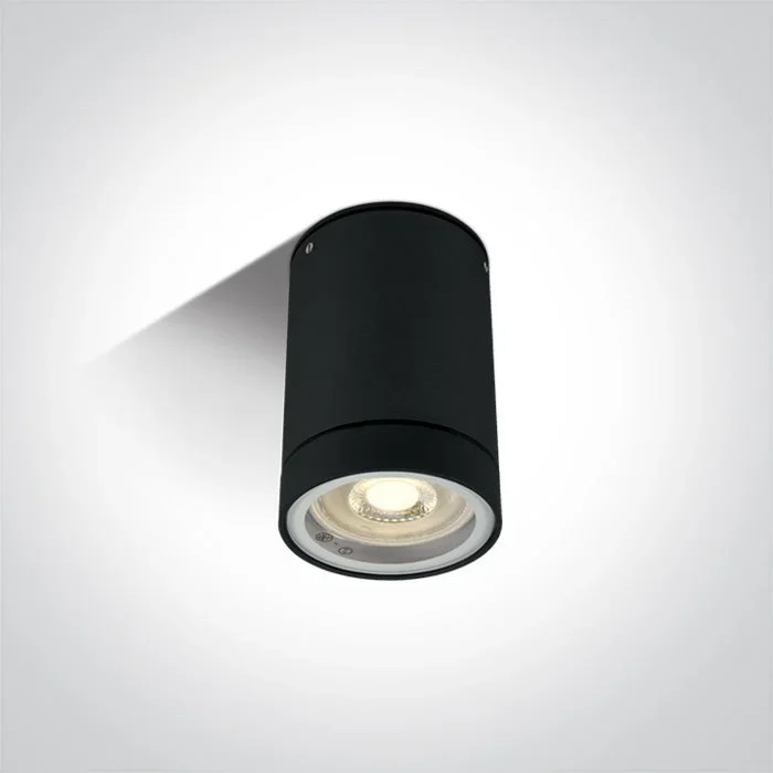One Light 67130C/B BLACK CYLINDER GU10 35w IP54