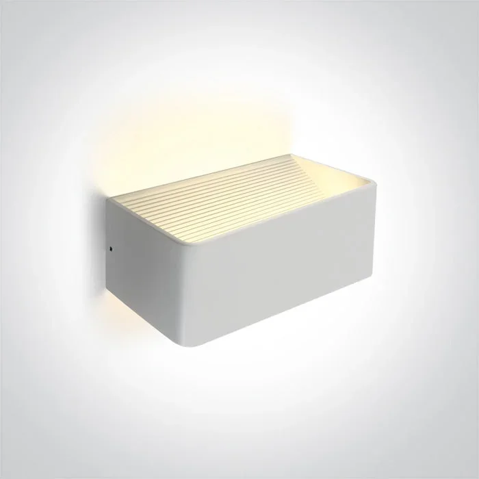One Light 67466B/W/W WHITE WALL LIGHT LED 6W WW IP20 230V