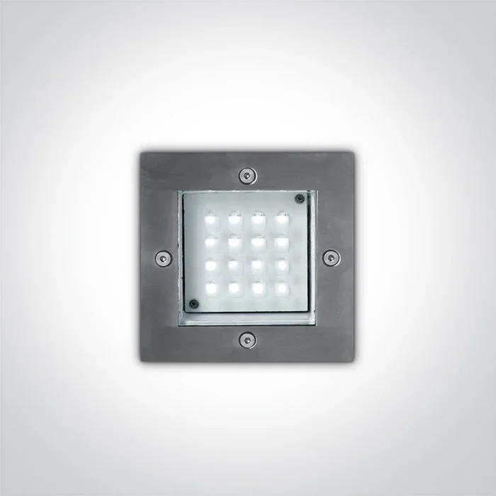 One Light 68001/BL S/STEEL WALL RECESSED BL 1,6w IP54 230v