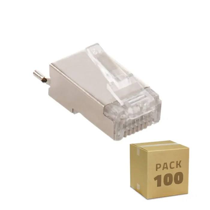 Pack 100 Shielded RJ45 FTP for Outdoor