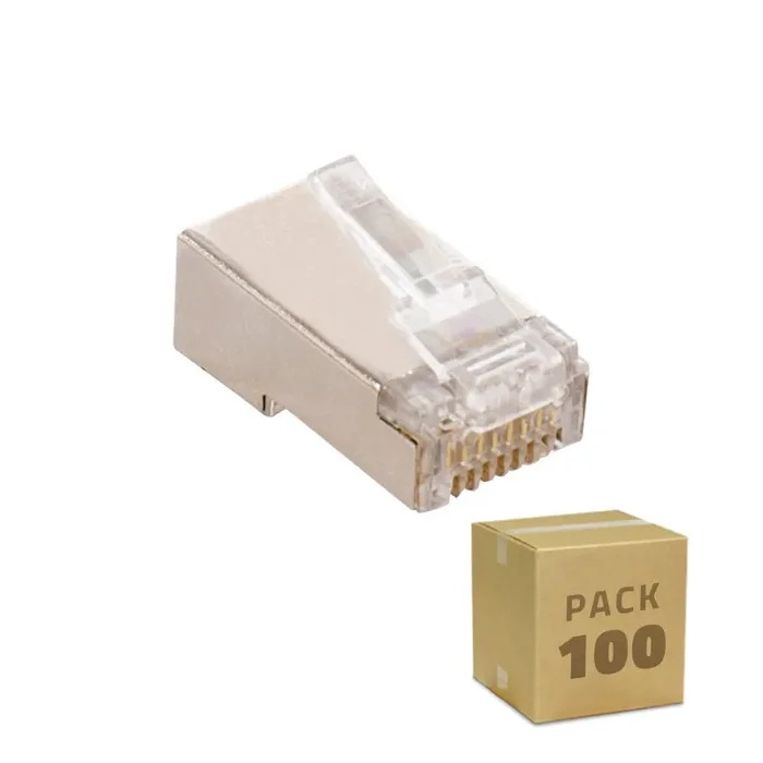 Pack 100 Shielded RJ45 FTP Units