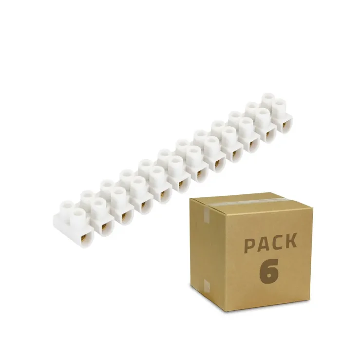 Pack 6 units of 12 Connector blocks for Cable 6mm
