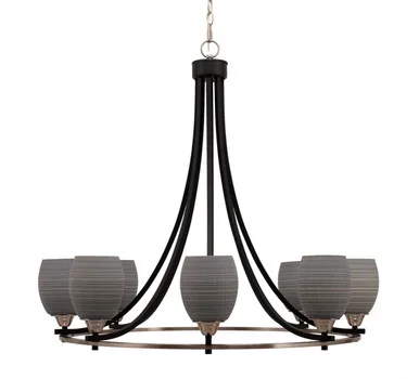 Paramount Eight Light Chandelier (3408-MBBN-4022)
