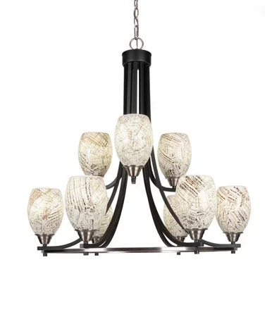Paramount Nine Light Chandelier (3409-MBBN-5054)