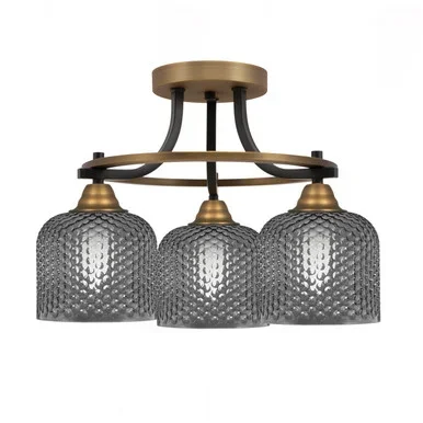 Paramount Three Light Semi-Flush Mount (3417-MBBR-4612)