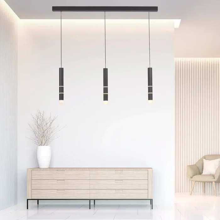 Paul Neuhaus PURE-VEGA Pendant Light LED black, 9-light sources
