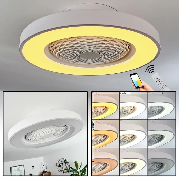 Penon ceiling fan LED white, 1-light source, Remote control