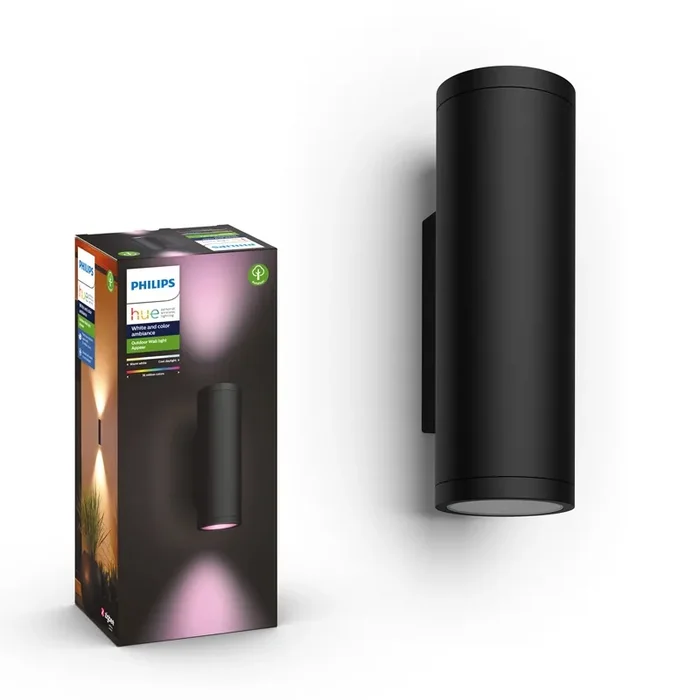 Philips Hue Appear LED Smart Outdoor Up & Down Wall Light – Black