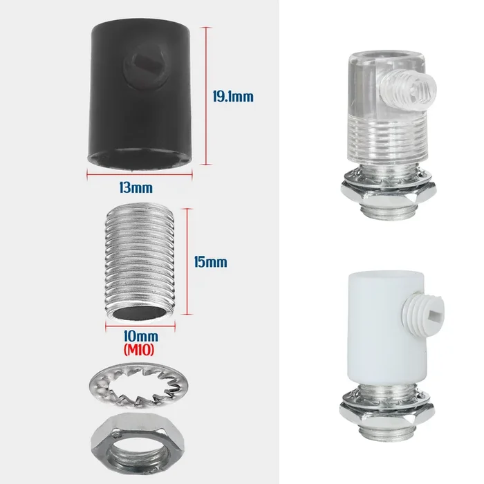 Plastic M10 Strain Relief Cord Grips For Pendant Light ~6176