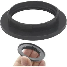 Plastic Shade Ring E27 Black